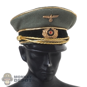 Monkey Depot - Hat: DiD German WWII Officer Visor Cap 